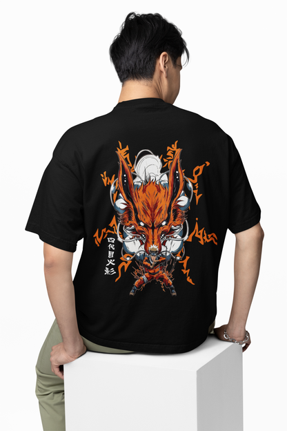 Fox Spirit Surge Oversized T-Shirt – Anime Graphic Style