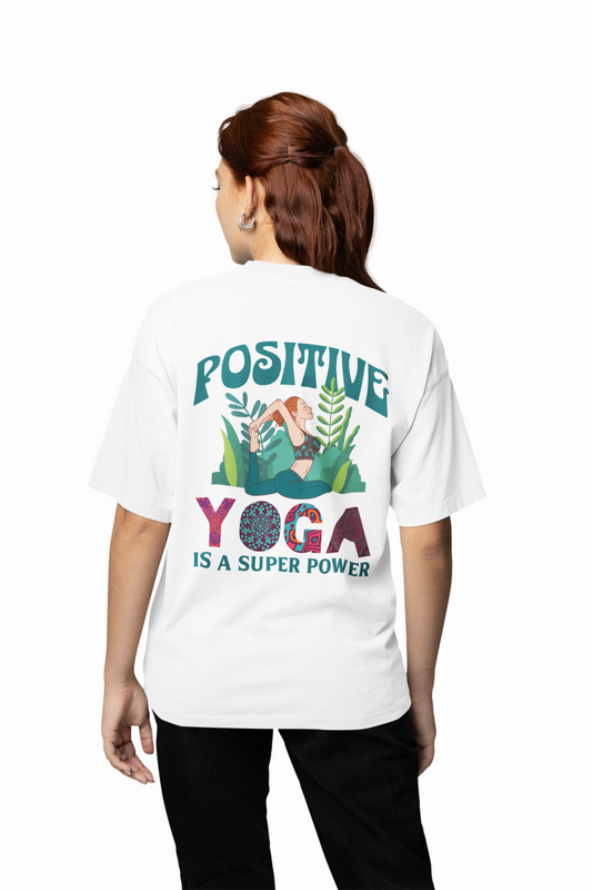 Positive Yoga Oversized T-Shirt for Relaxed Casual Style