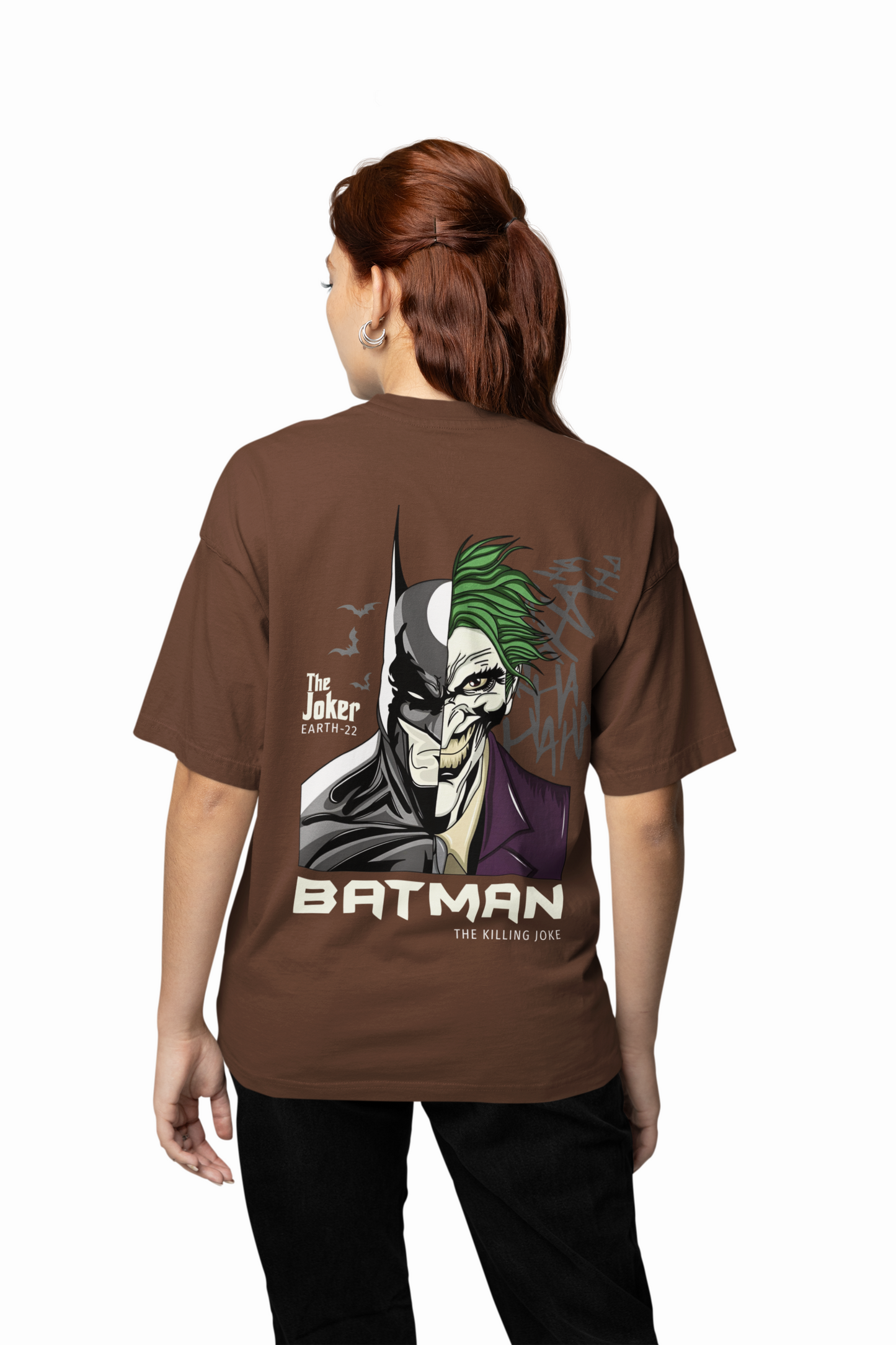 Dark Knight vs Joker Face Oversized T-shirt Comfortable Wear
