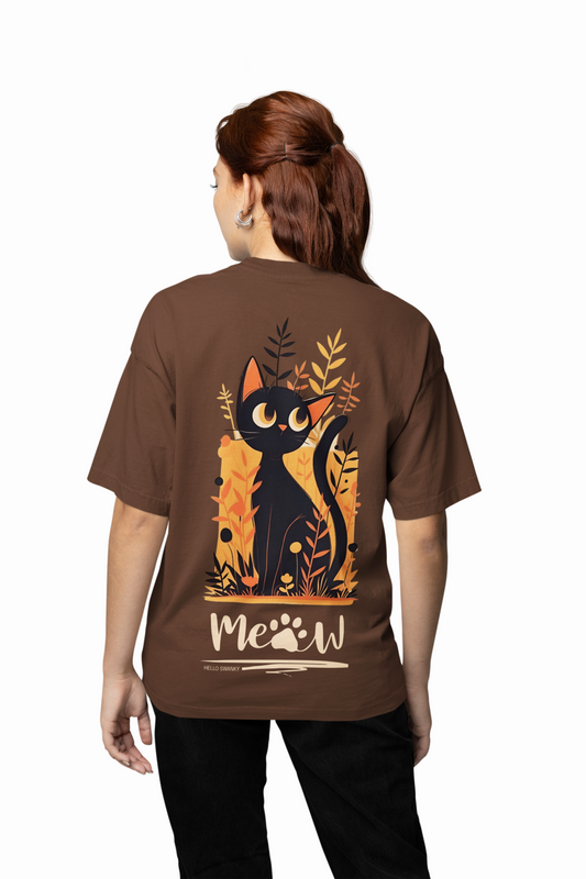 Black Cat Oversized T-Shirt