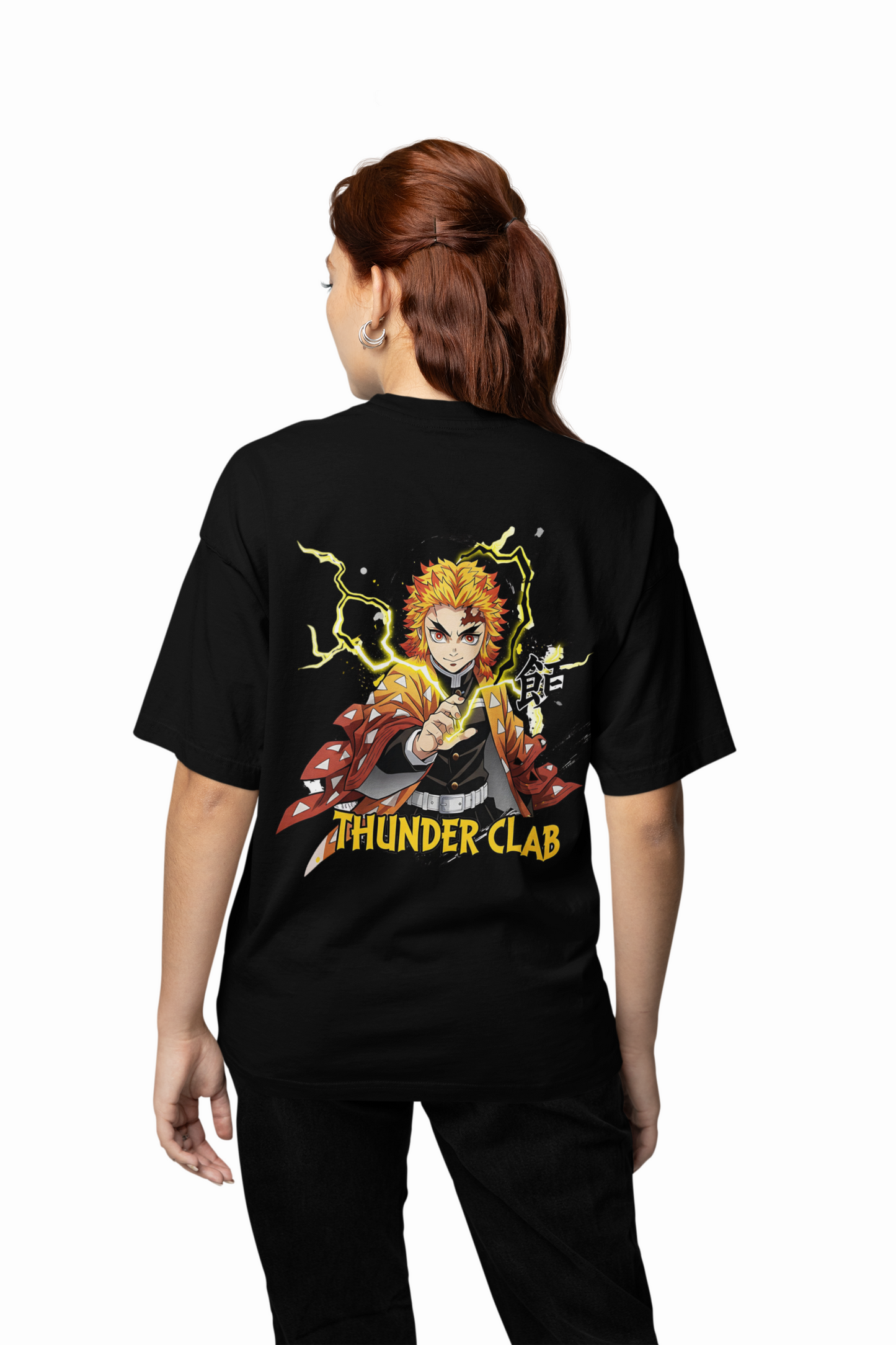 Thunder Club Oversized T-Shirts Bold Streetwear Fashion Tees