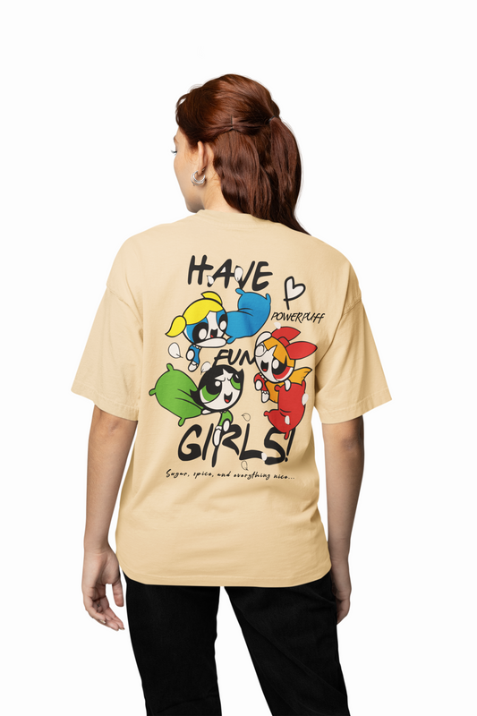 Powerpuff Girls Oversized T-Shirt for Cute Streetwear Tee Wear