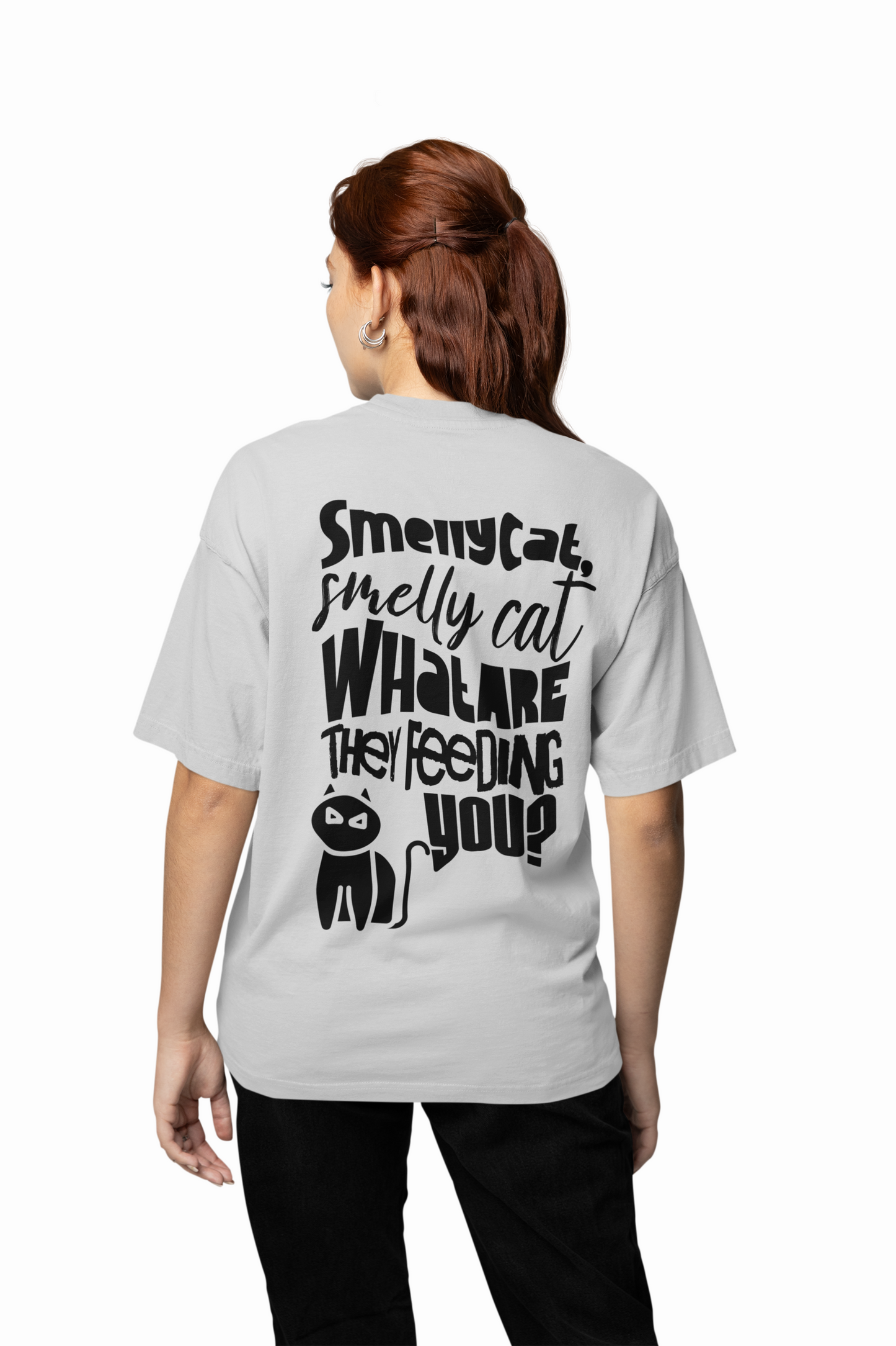 Smelly Cat Oversized T-Shirt for Funny Streetwear Style Now