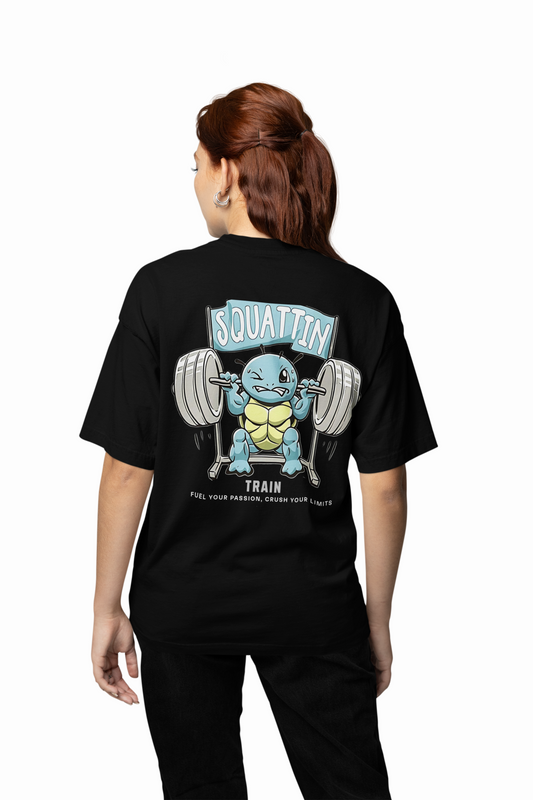 Squattian Train Oversized T-Shirts