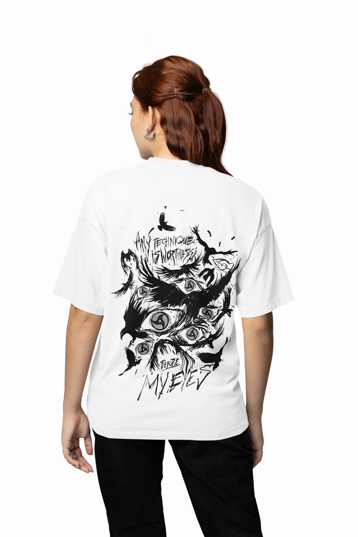 Sharingan Eyes Oversized T-Shirt Uchiha Power Anime Tee