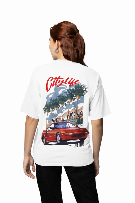 City Of Retro Oversized T-Shirt Stylish Casual Wear