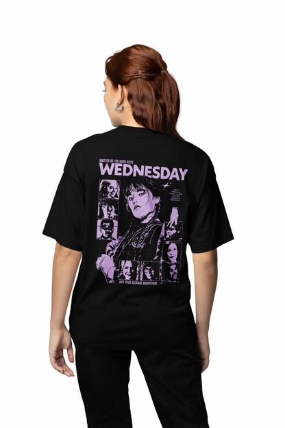 Witchy Wednesday Black Oversized T-Shirt for Casual Fashion