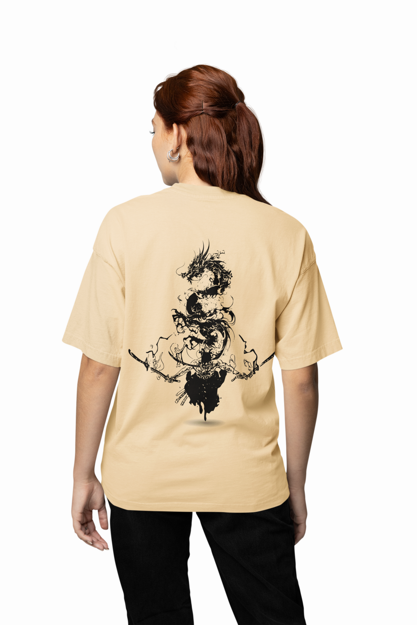 Samurai Dragon Spirit Oversized T-Shirt