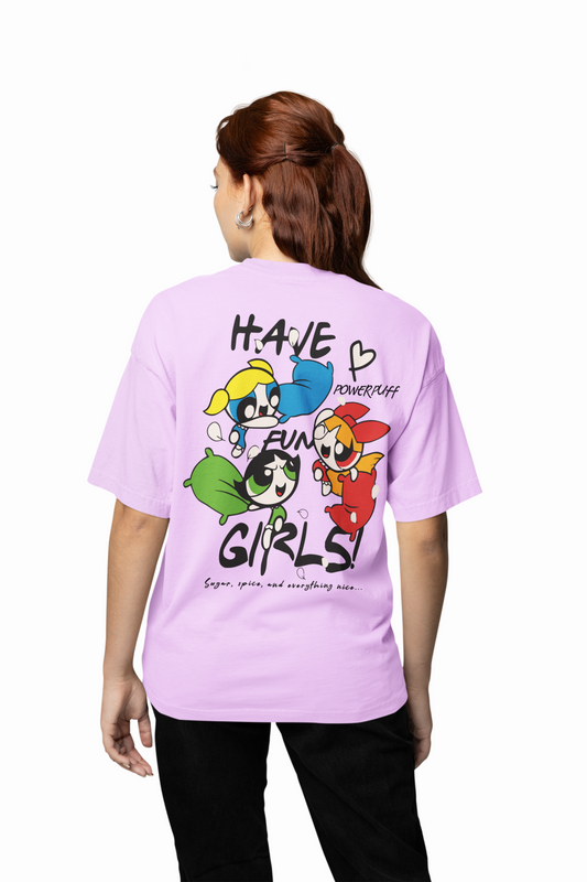 Powerpuff Girls Oversized T-Shirt for Cute Streetwear Tee Wear