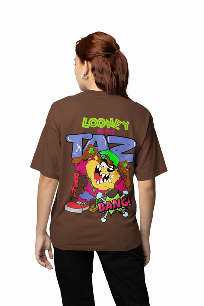 Taz Bang Oversized T-Shirt Fun Cartoon Streetwear Style Tee