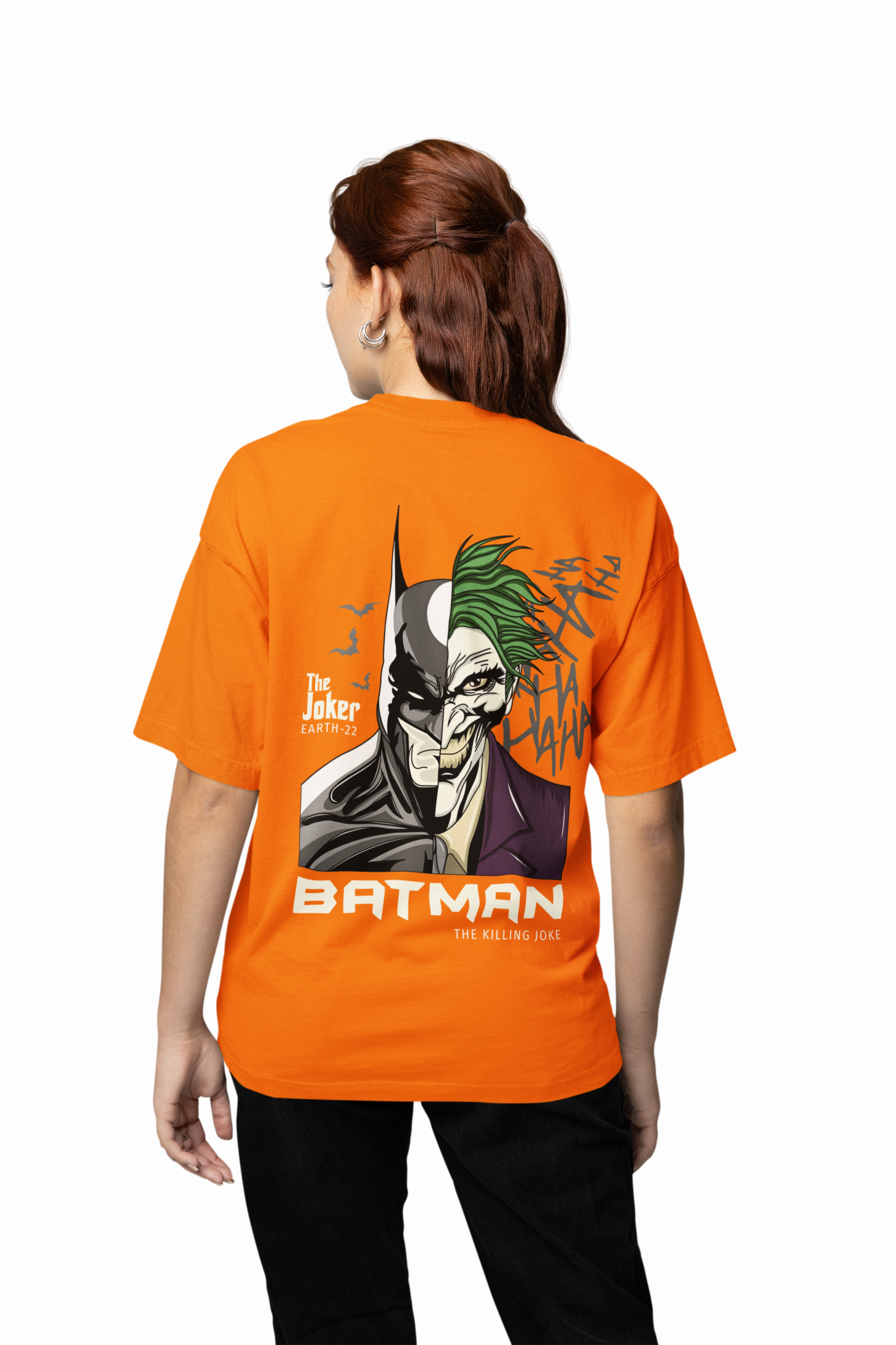 Dark Knight vs Joker Face Oversized  T-shirt