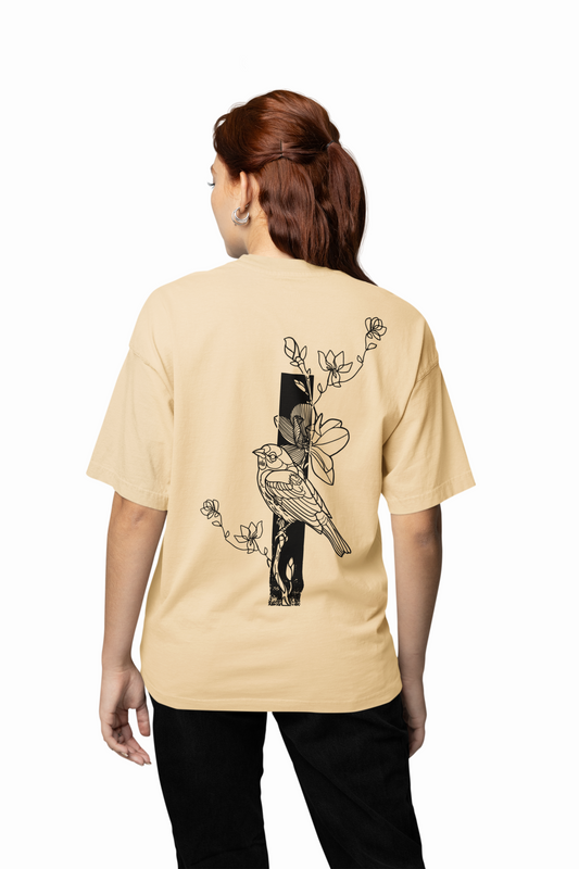 Harmony Of Bird Oversized T-Shirt