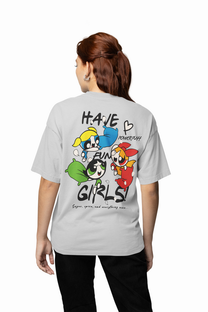 Powerpuff Girls Oversized T-Shirt for Cute Streetwear Tee Wear