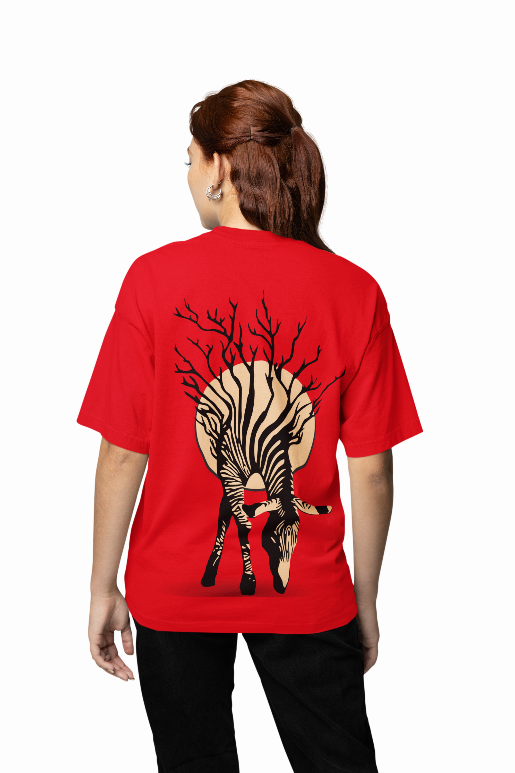 Zebra Tree Oversized T-Shirt