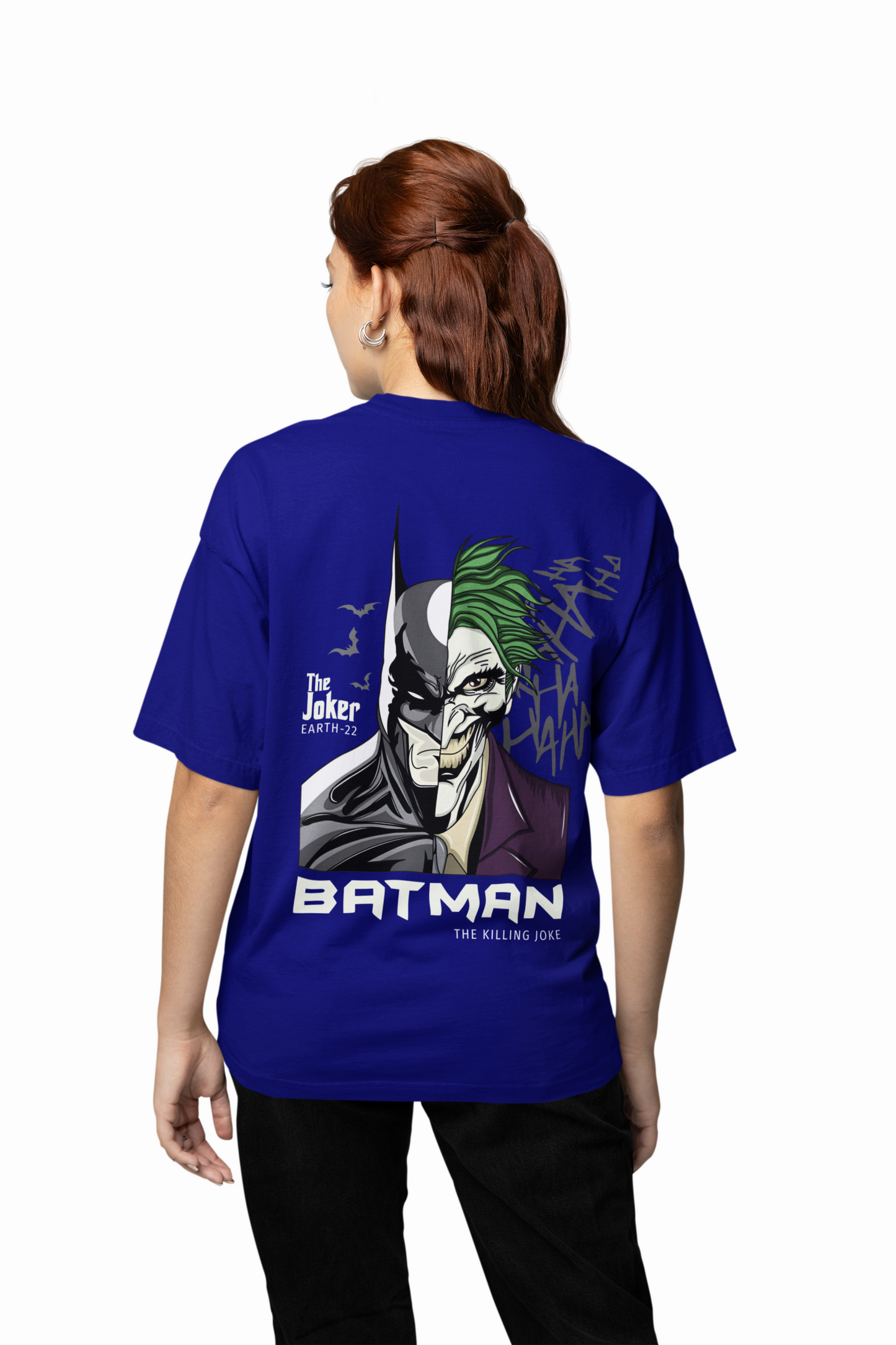 Dark Knight vs Joker Face Oversized T-shirt Comfortable Wear