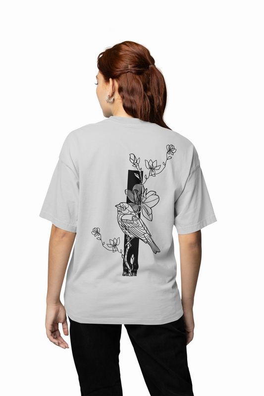 Harmony Of Bird Oversized T-Shirt