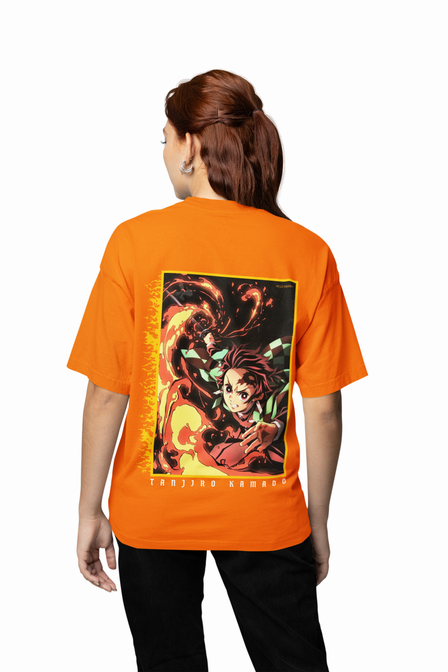 Kimetsu Oversized T-Shirt Trendy Casual Cotton Graphic Tee