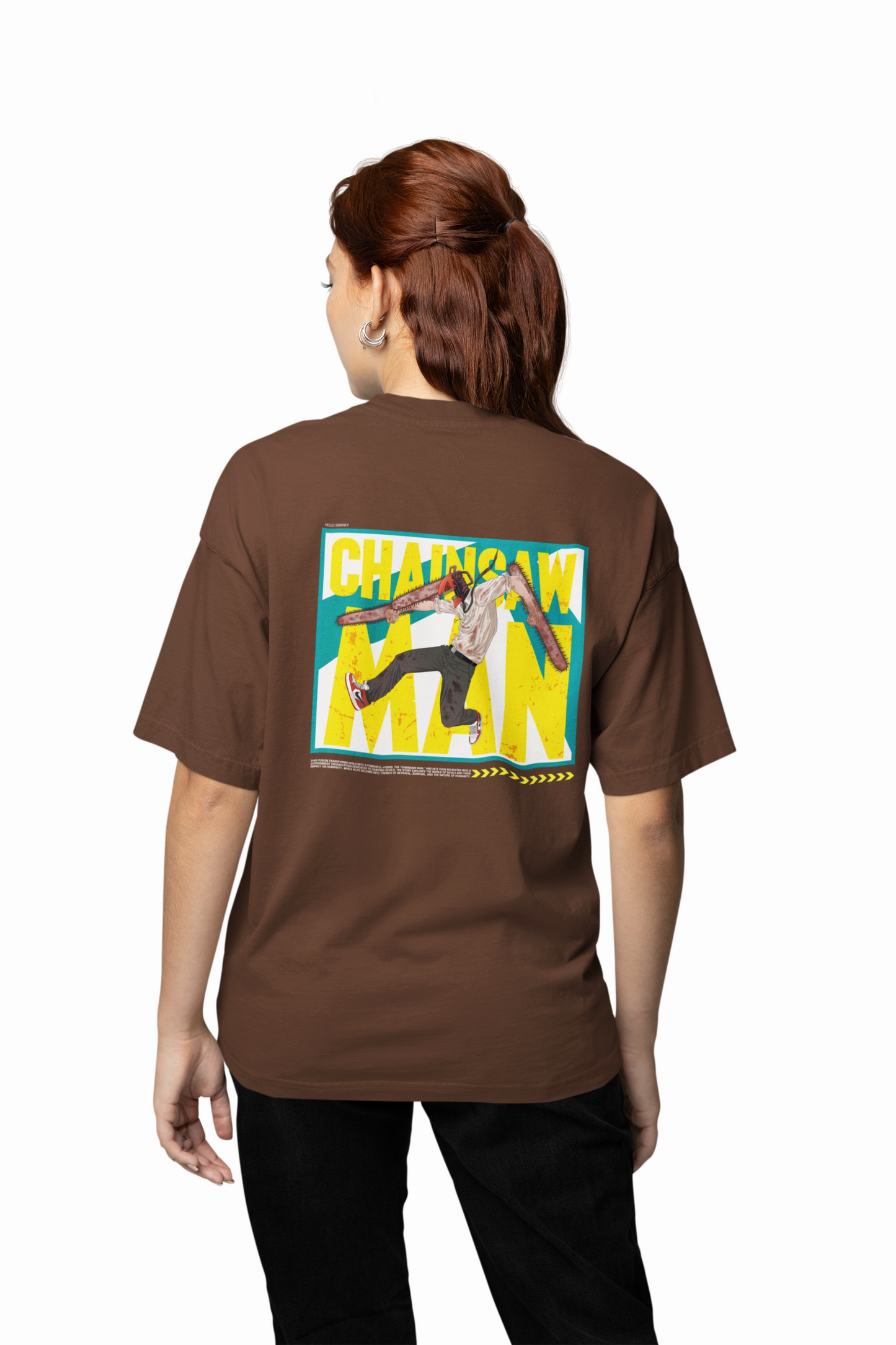 Buy Chainsaw Man Oversized T-Shirt Denji Anime Streetwear Tee