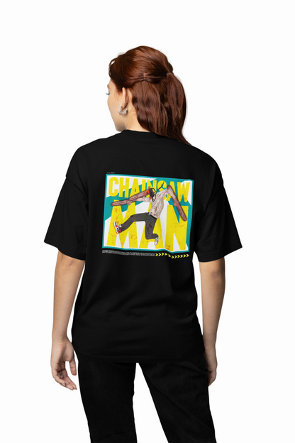 Buy Chainsaw Man Oversized T-Shirt Denji Anime Streetwear Tee