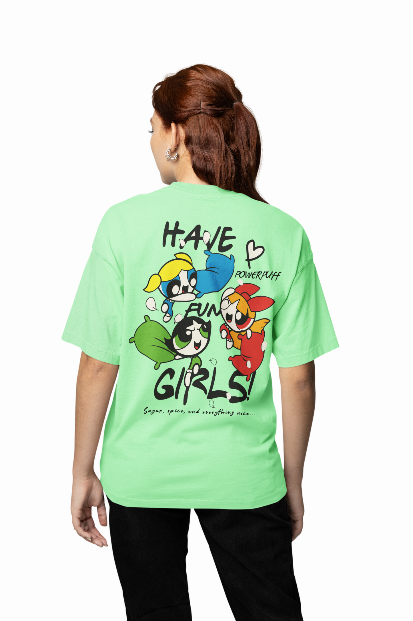 Powerpuff Girls Oversized T-Shirt for Cute Streetwear Tee Wear