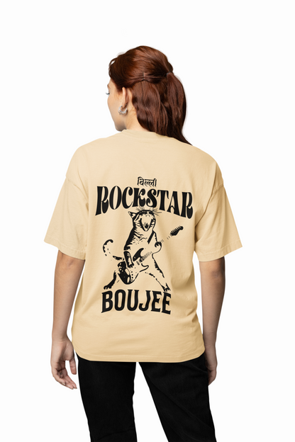 Rockstar Cat Oversized T-Shirt