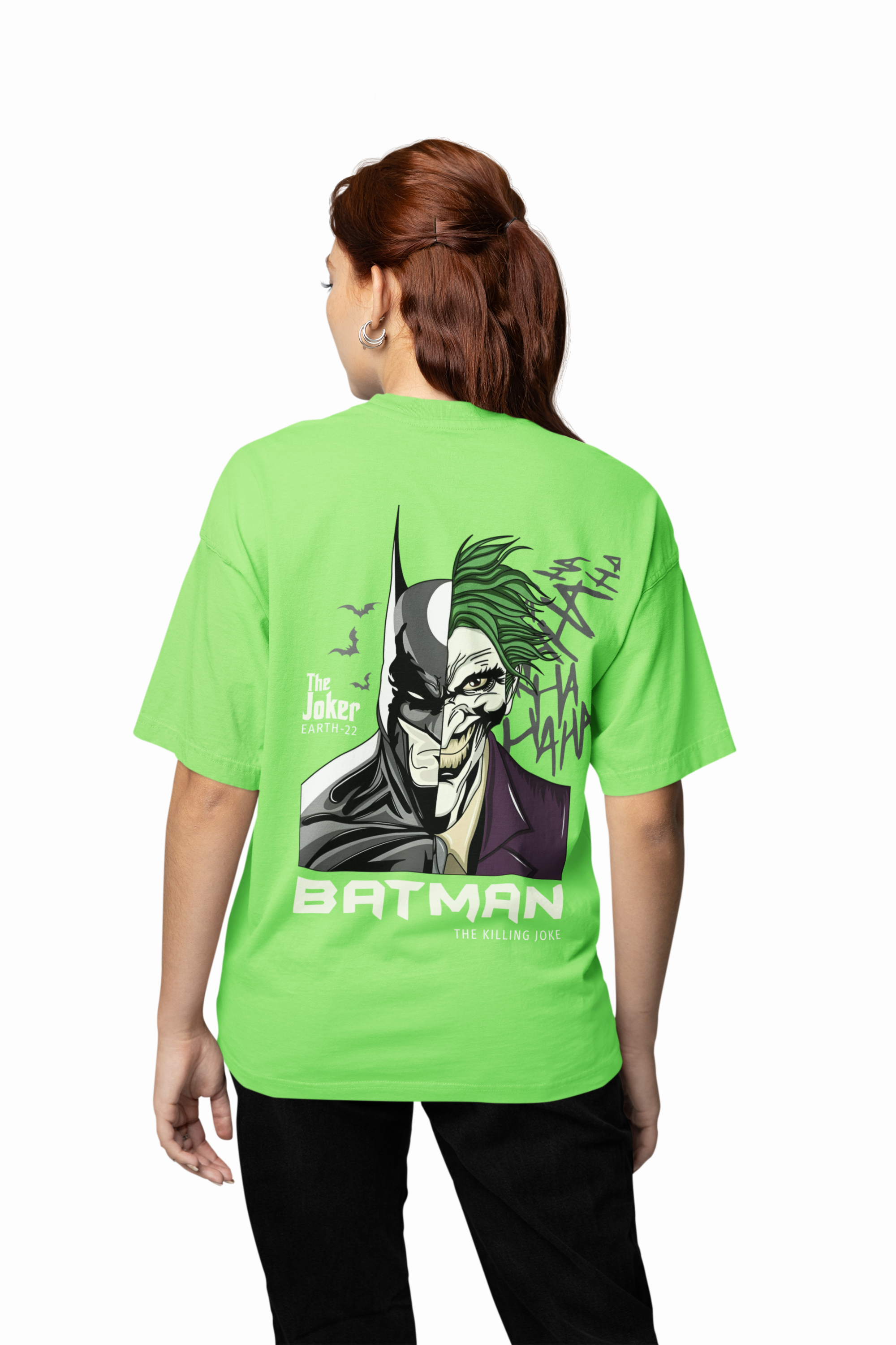 Dark Knight vs Joker Face Oversized  T-shirt