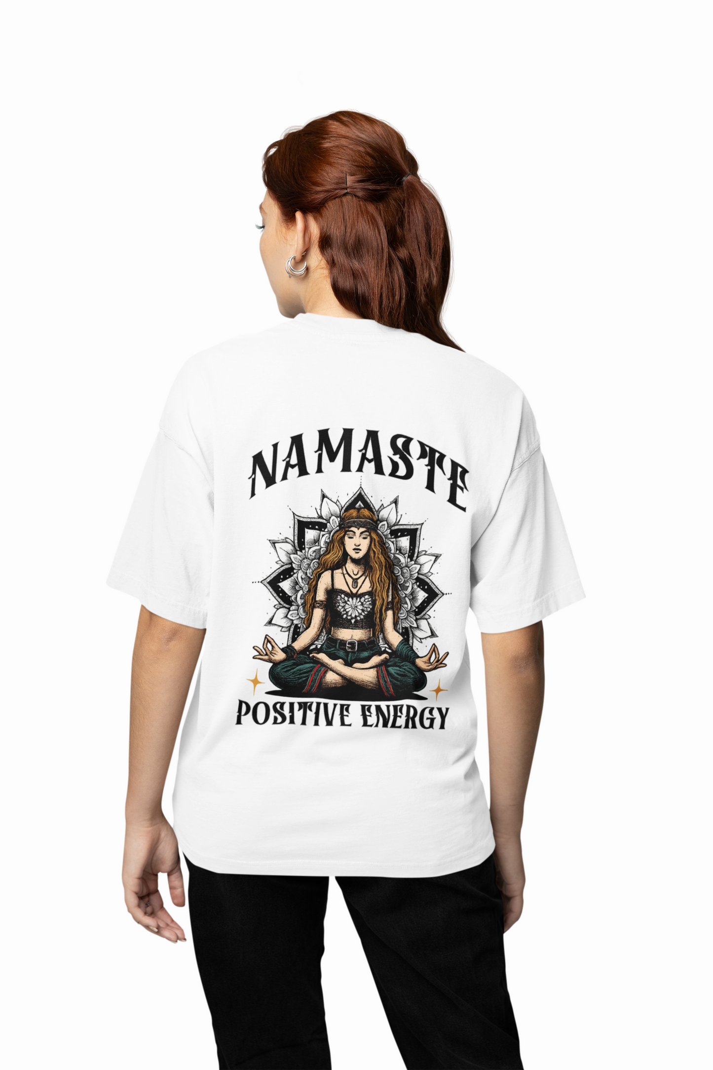 Positive Energy Oversized T-Shirt White for Soft Casual Looks