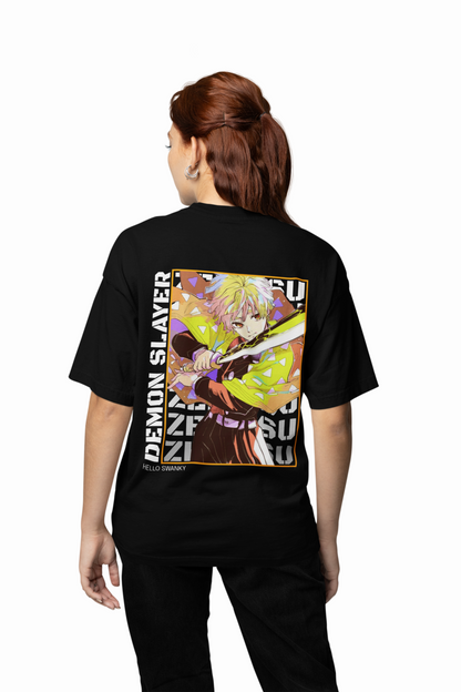 Demon Slayer Oversized T-Shirt Embrace Breath of the Sun Style.