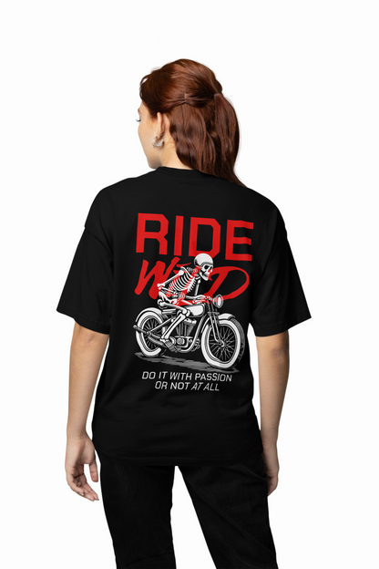Wild Ride Oversized T-Shirt Black for Casual Urban Fashion