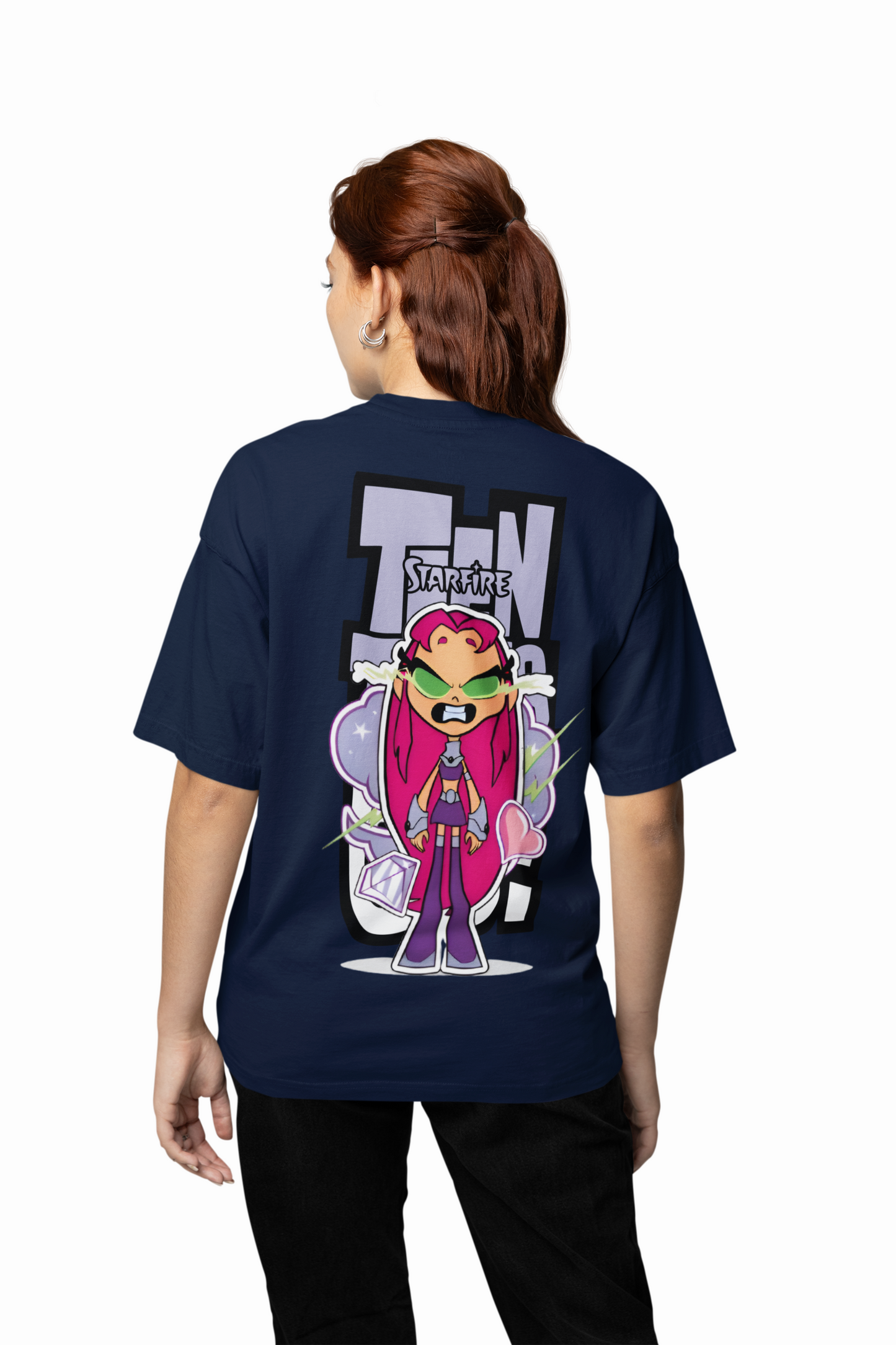 Teen Titans Oversized T-Shirt Cartoon Fans Streetwear Style