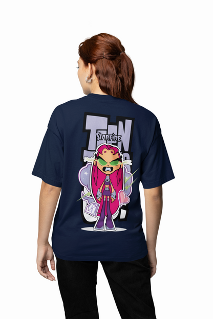 Teen Titans Oversized T-Shirt Cartoon Fans Streetwear Style
