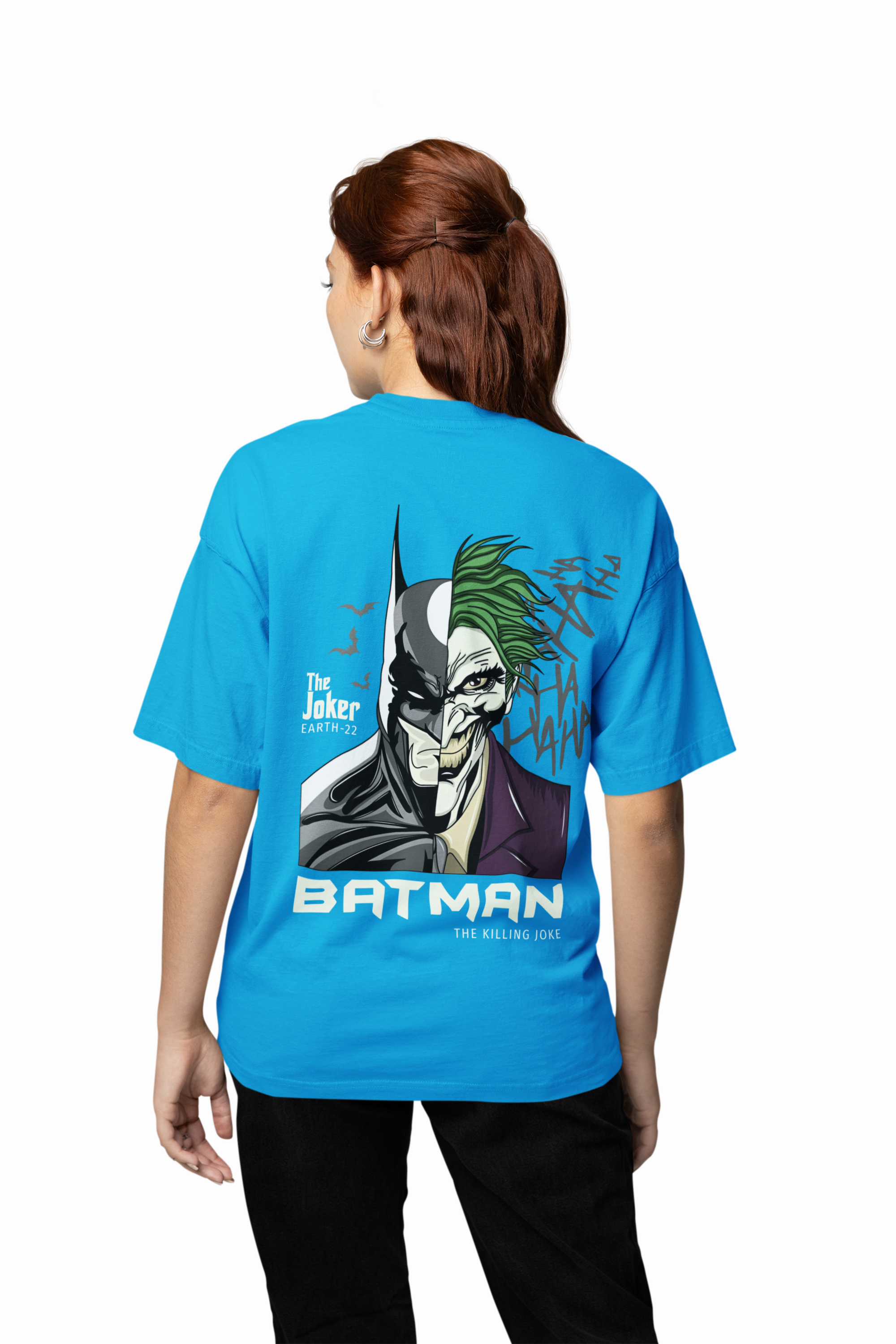 Dark Knight vs Joker Face Oversized  T-shirt