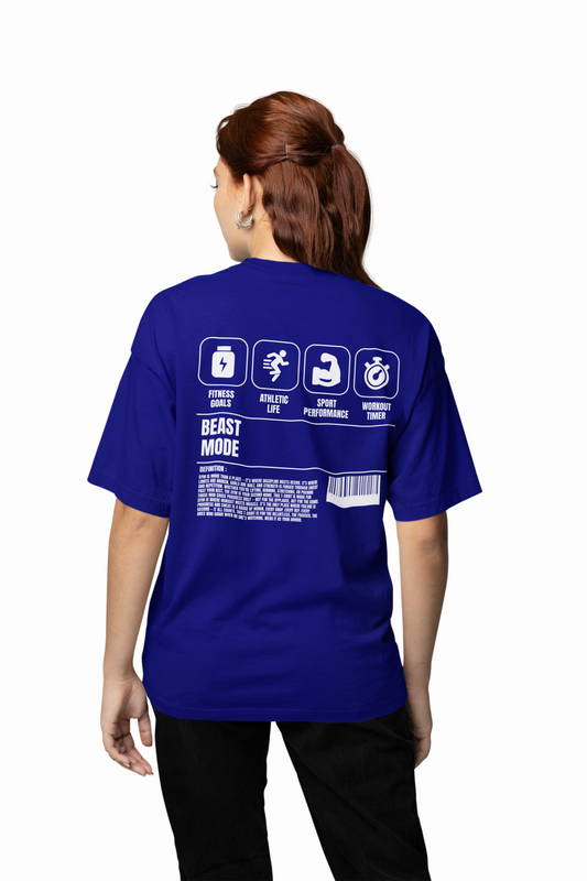 Beast Mode Oversized T-Shirt Bold & Comfortable Workout Tee