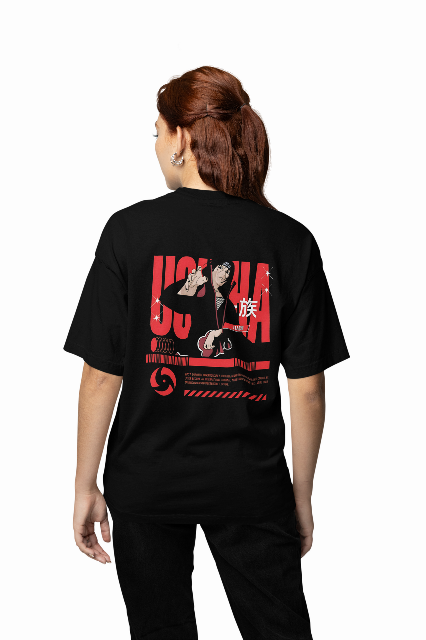 Uchiha Clan Oversized T-Shirt for Bold Anime Streetwear Style