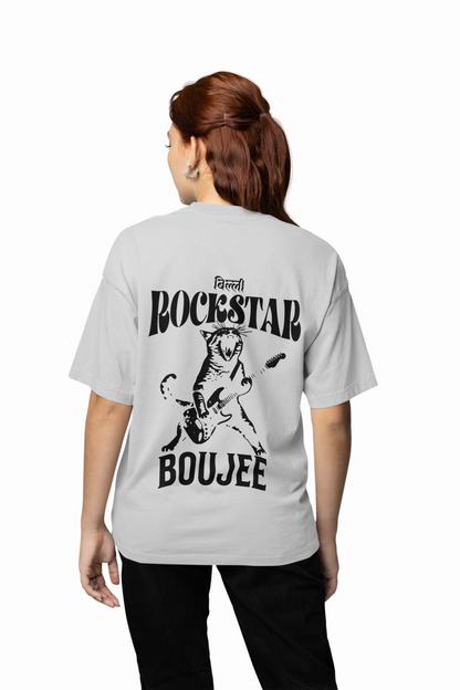 Rockstar Cat Oversized T-Shirt
