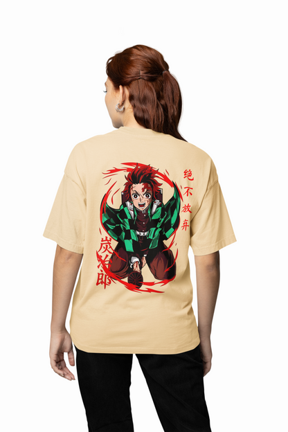 Tanjiro Kamado Oversized T-Shirts Anime Streetwear Tee