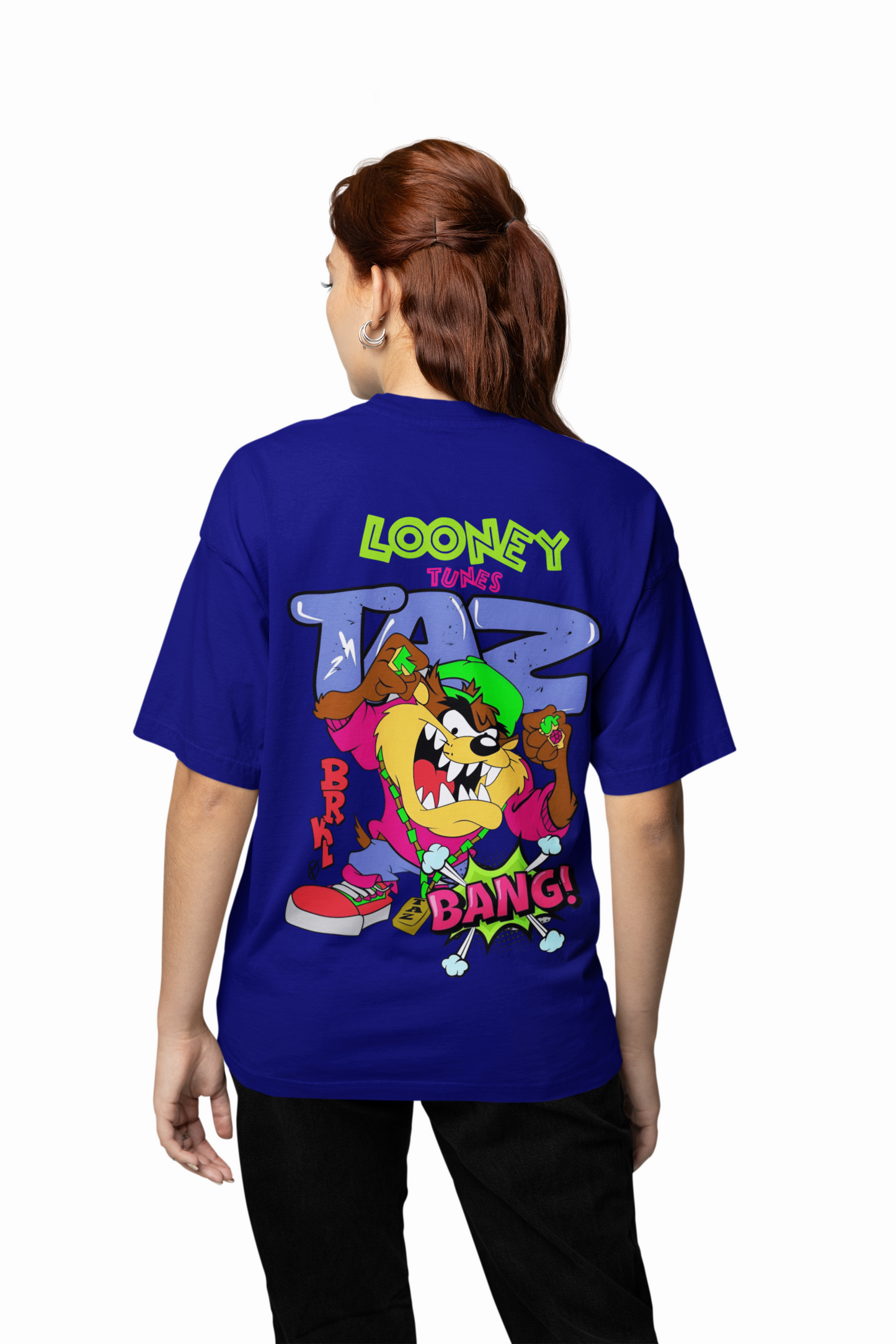 Taz Bang Oversized T-Shirt Fun Cartoon Streetwear Style Tee