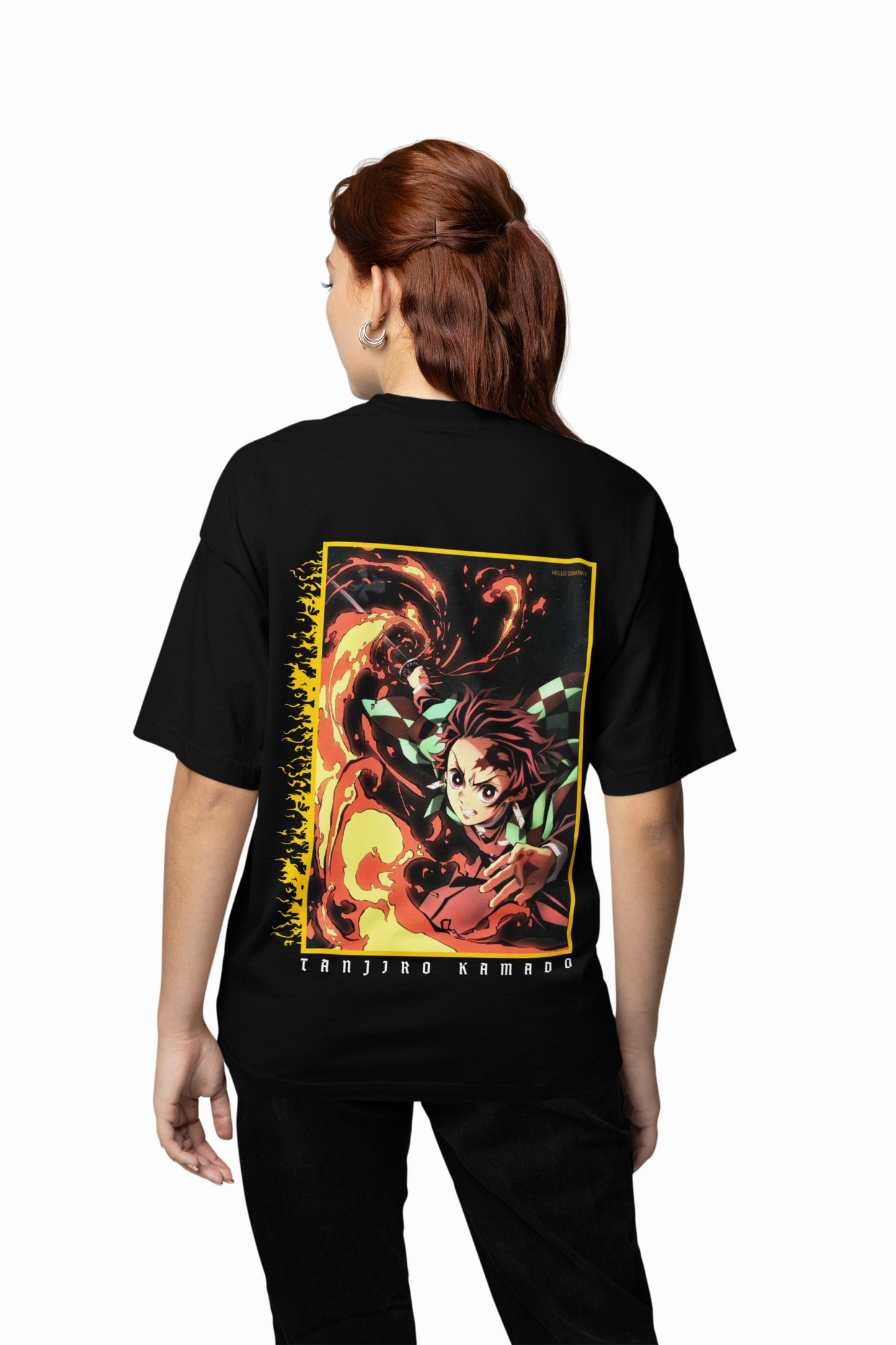 Kimetsu Oversized T-Shirt Trendy Casual Cotton Graphic Tee