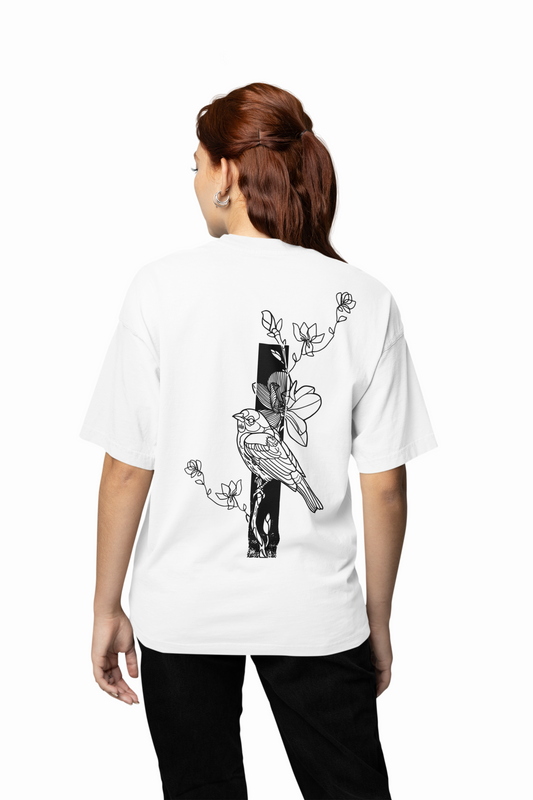 Harmony Of Bird Oversized T-Shirt