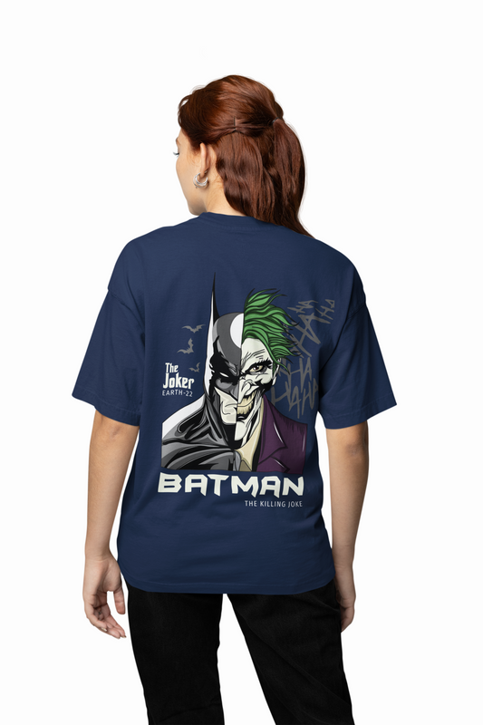 Dark Knight vs Joker Face Oversized  T-shirt