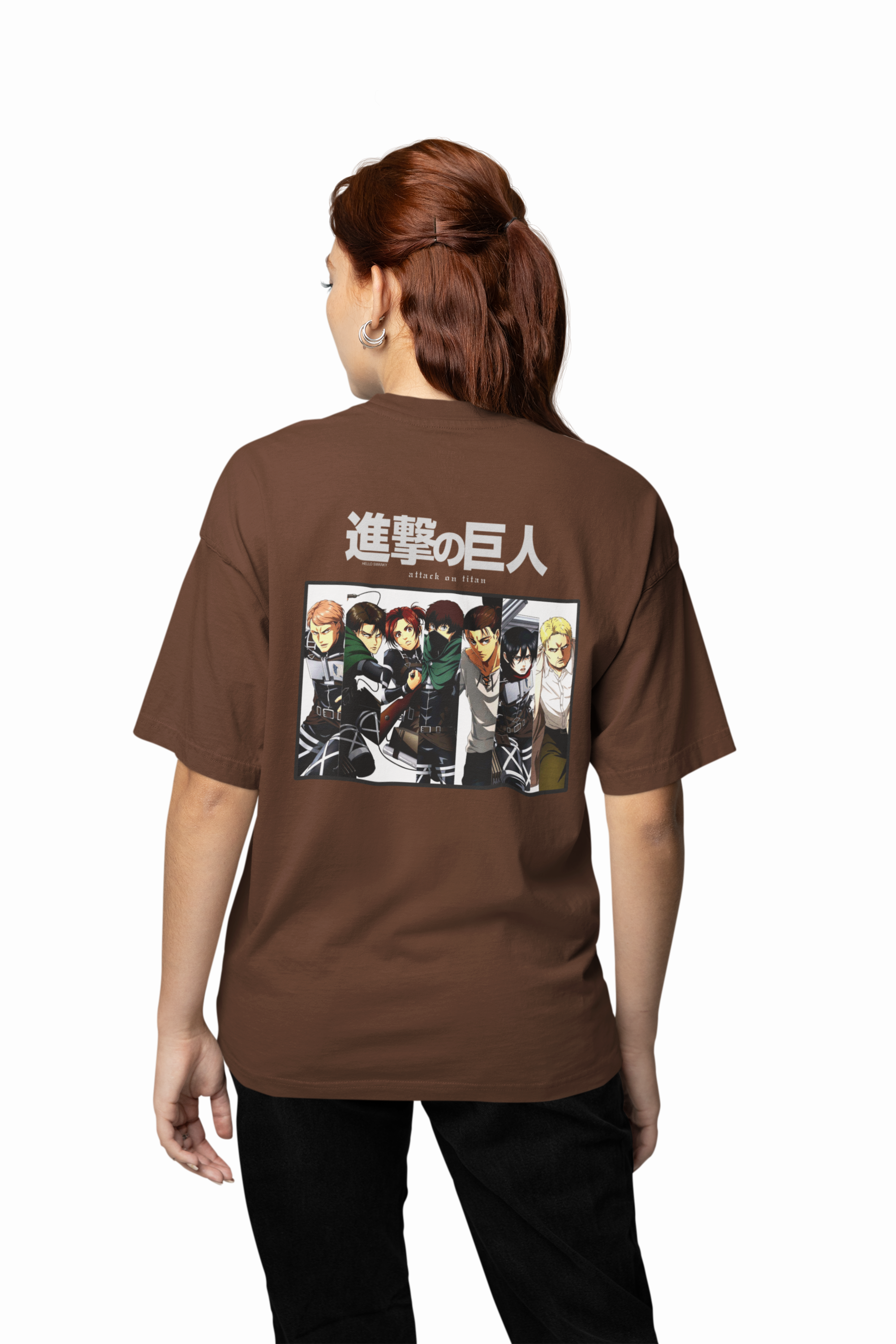 Manga Series Characters Oversized T-Shirt
