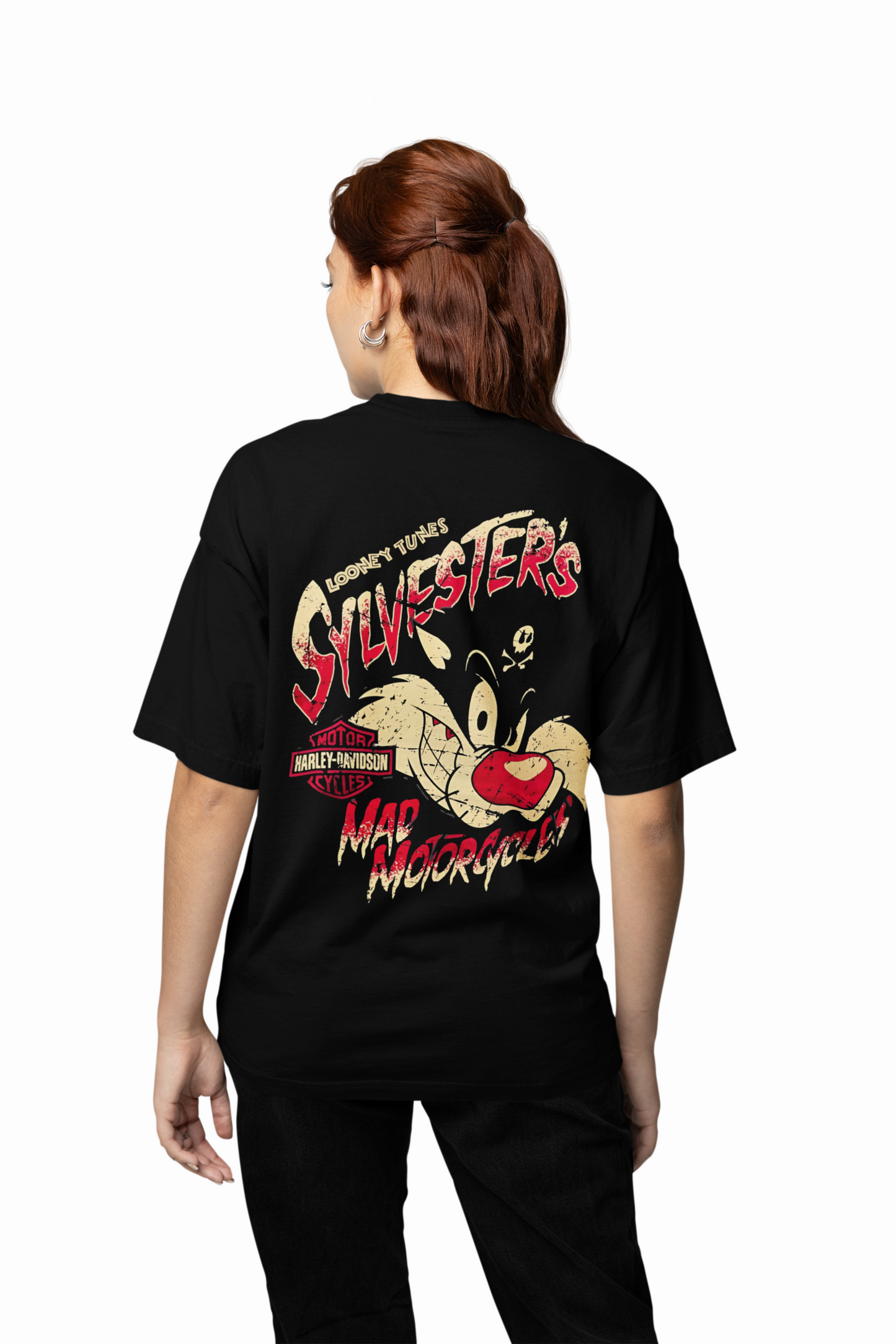 Mad Motorcycles Oversized T-Shirt Bold Biker Streetwear