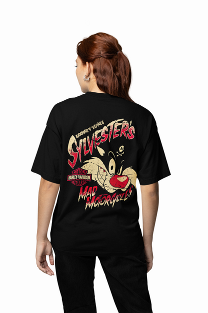 Mad Motorcycles Oversized T-Shirt Bold Biker Streetwear