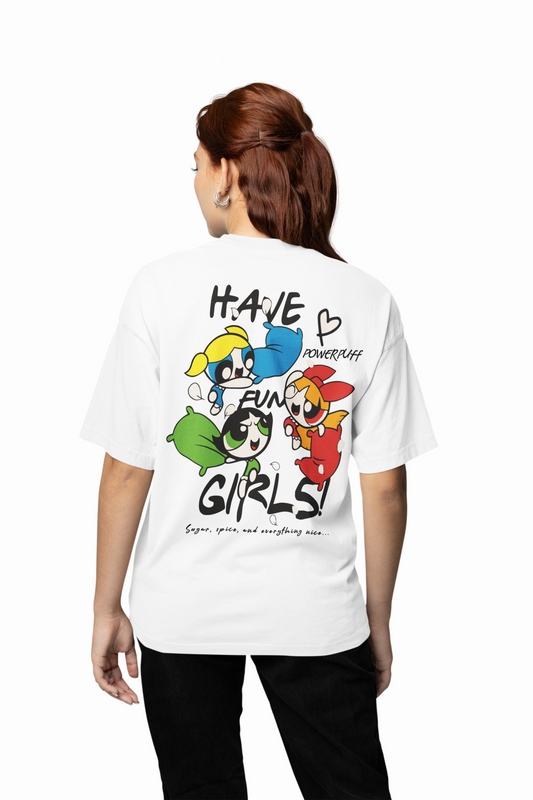 Powerpuff Girls Oversized T-Shirt for Cute Streetwear Tee Wear