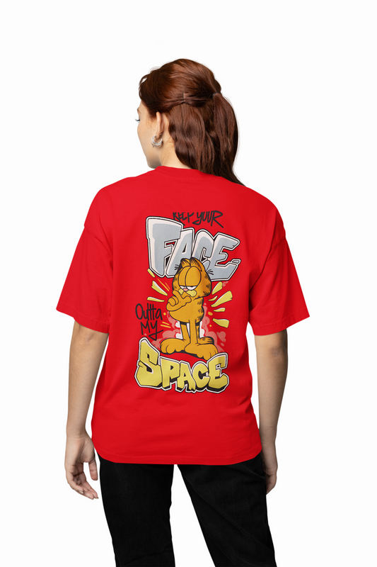 Space Garfield Oversized T-Shirts