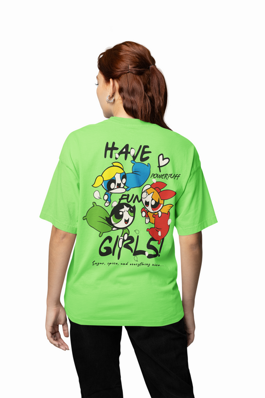 Powerpuff Girls Oversized T-Shirt for Cute Streetwear Tee Wear