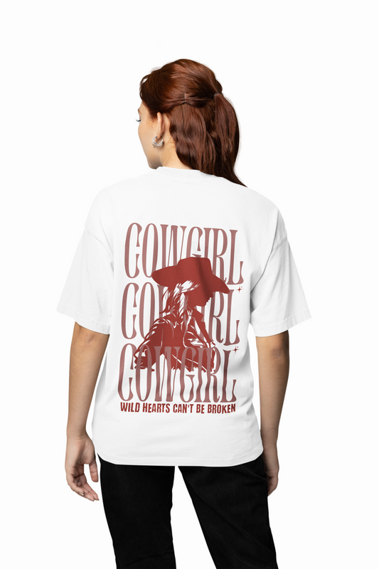 Cowgirl's Love Oversized T-Shirt Western Style Graphic Tee