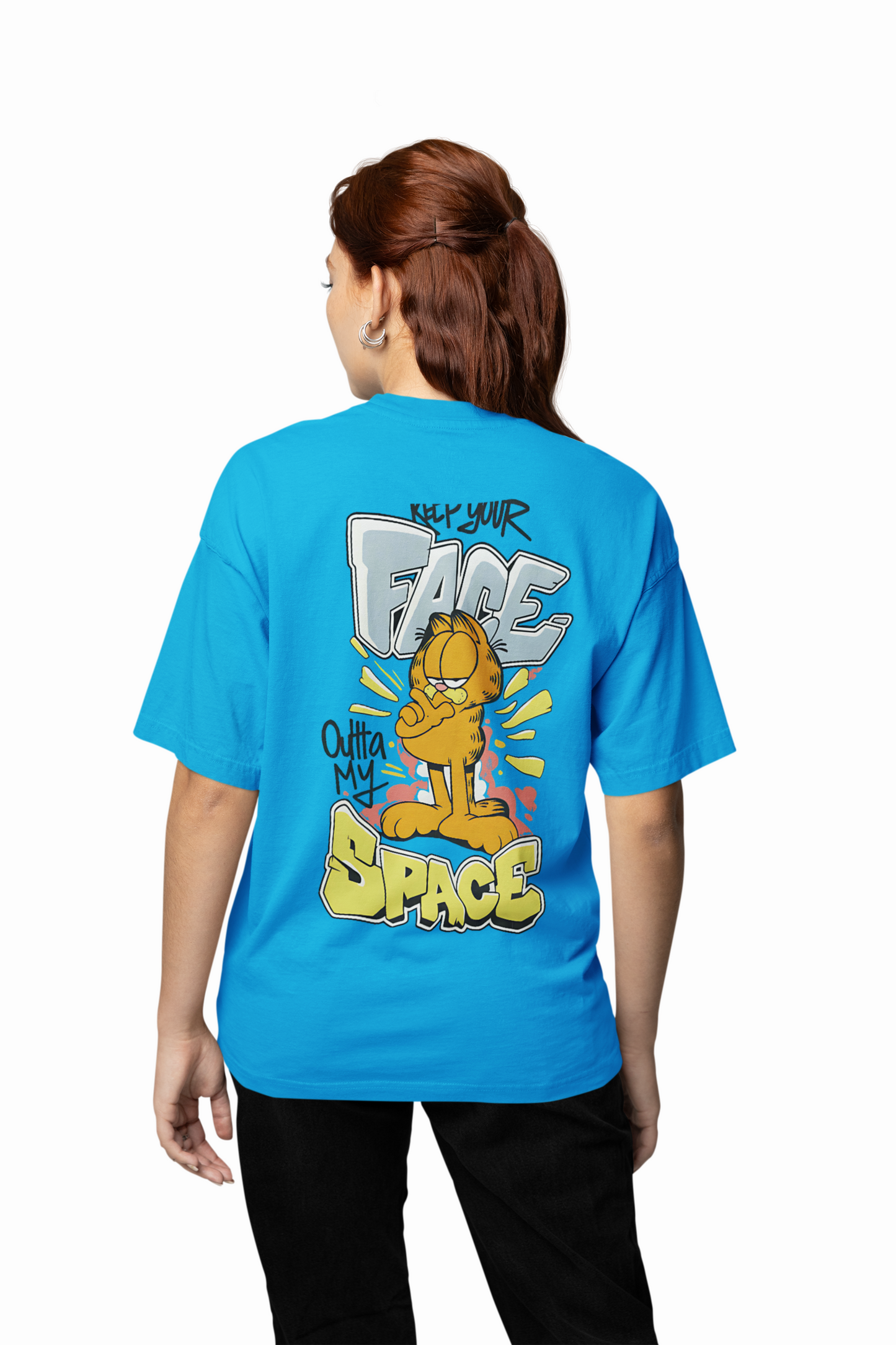 Space Garfield Oversized T-Shirts