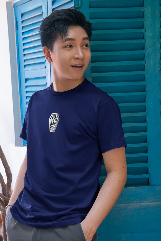 The Dead Box Half Sleeve Navy Blue Round Neck T-Shirt
