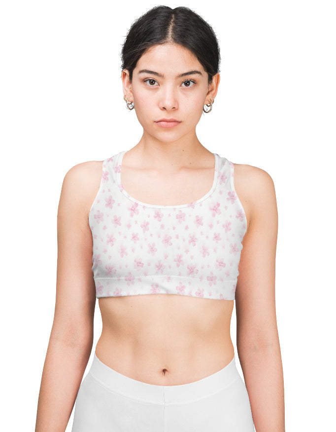 Soft Floral Sports Bra for Women Comfortable Athletic Wear